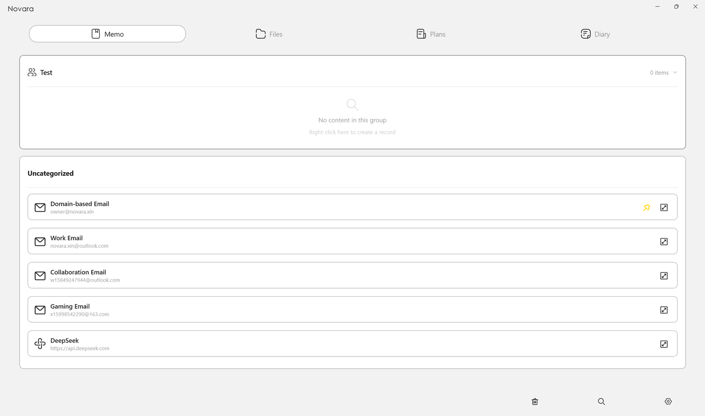 Novara memo manager
