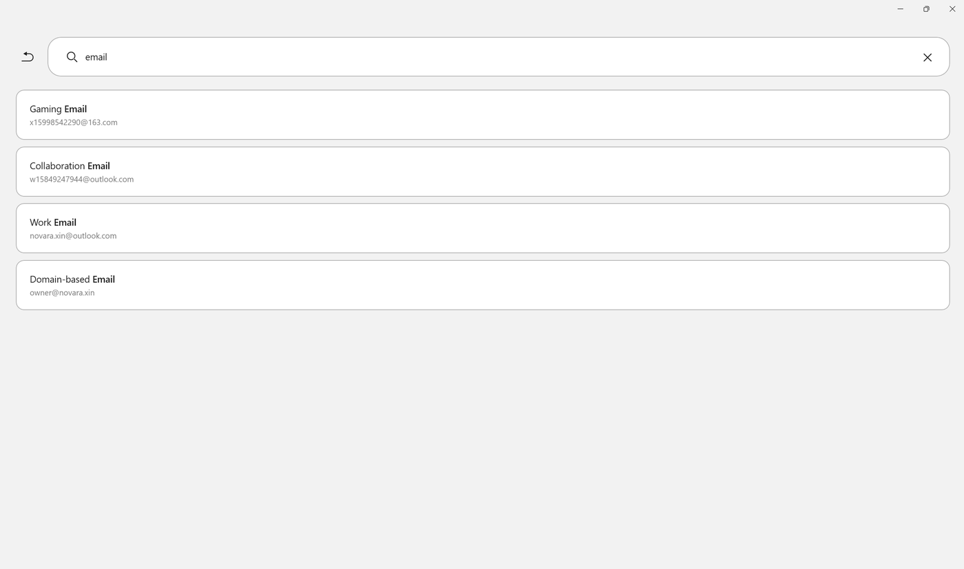 Novara global search